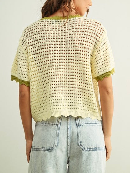 Spencer Scallop Knit Top