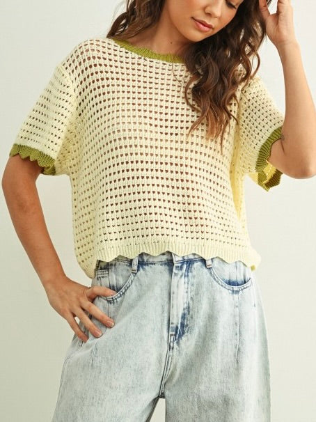 Spencer Scallop Knit Top