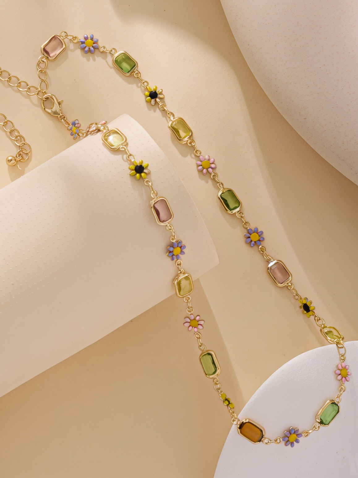 spring blooms gem necklace