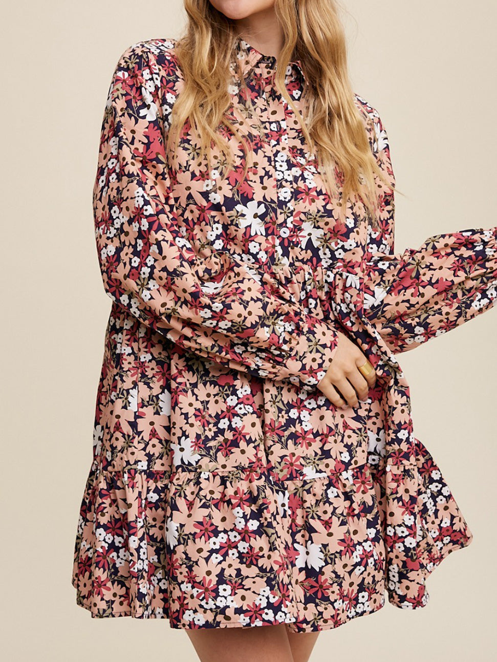 stacey floral ruffle dress