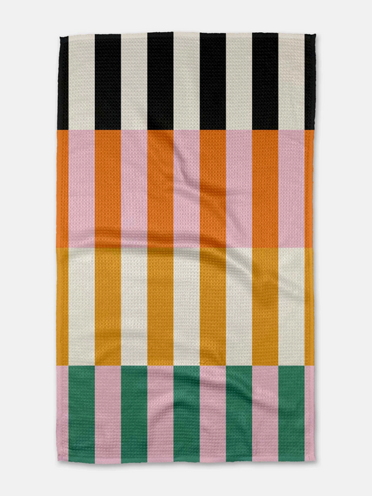 stacked stripes tea towel