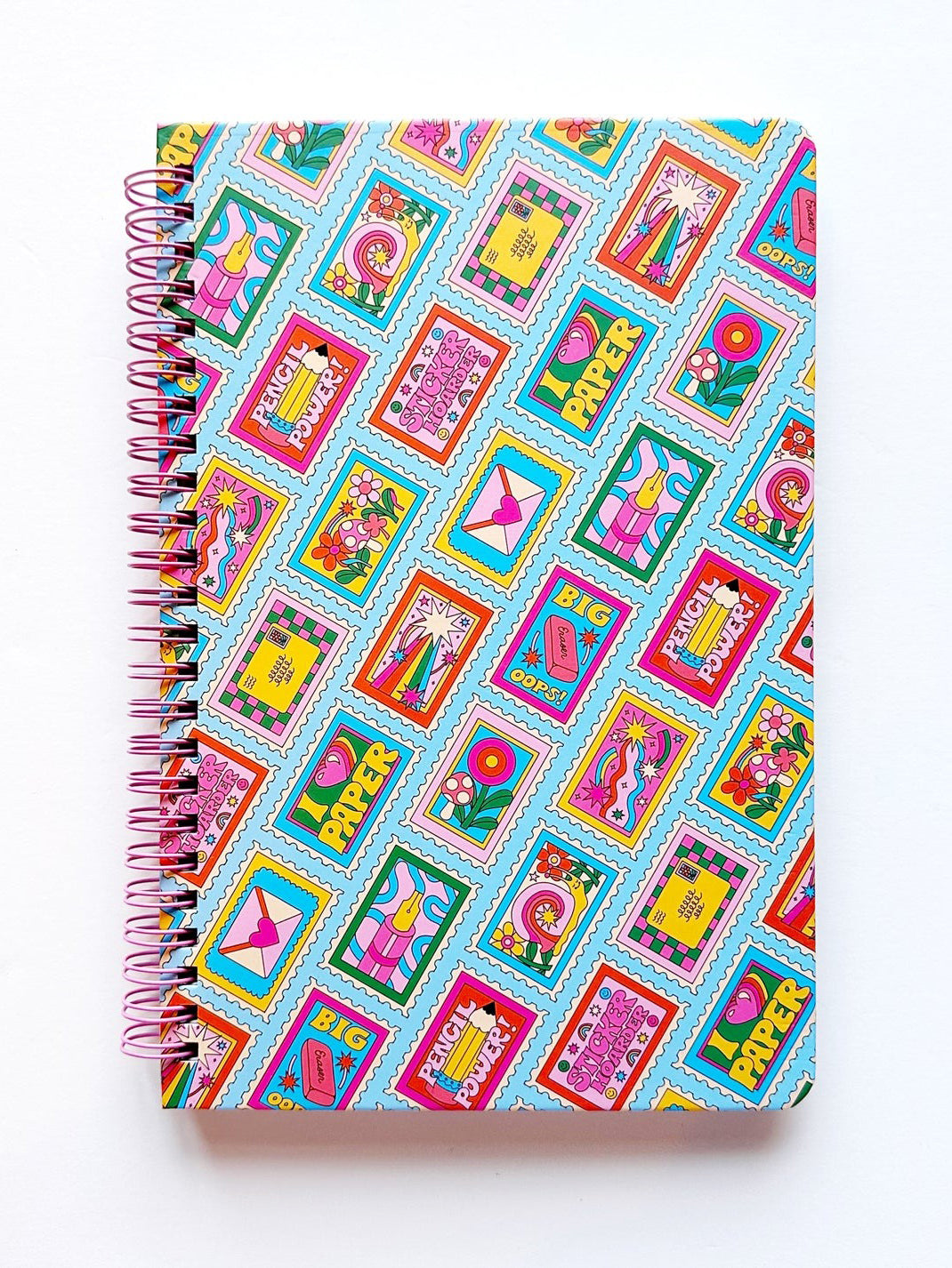 Stamp Pattern Stationery Store Day Notebook