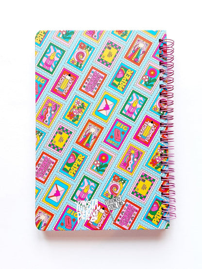 Stamp Pattern Stationery Store Day Notebook