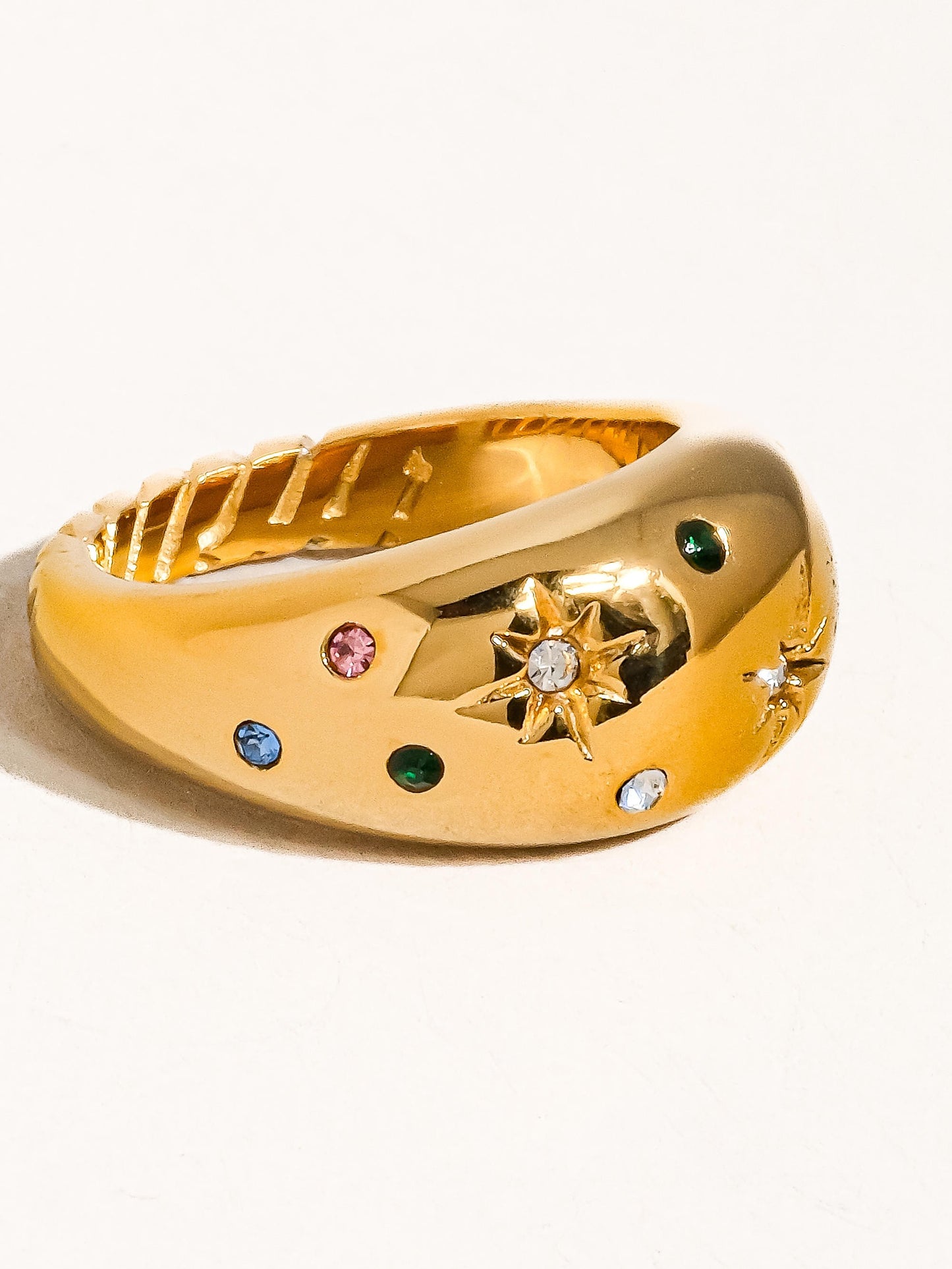 Star Dome 18K Gold-Plated Ring