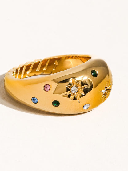 Star Dome 18K Gold-Plated Ring