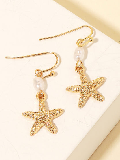 starfish drop earrings