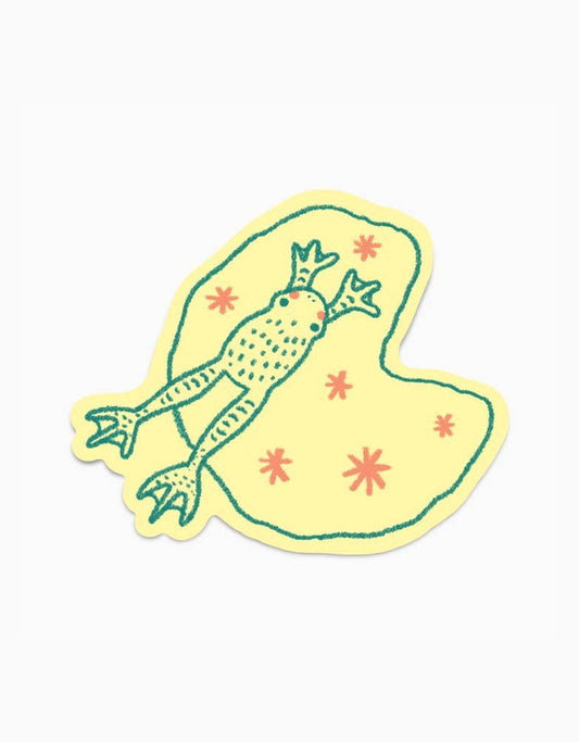 Frog & Lilypad Sticker