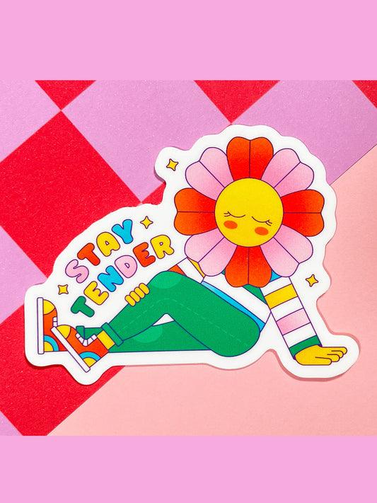 stay tender flower sticker