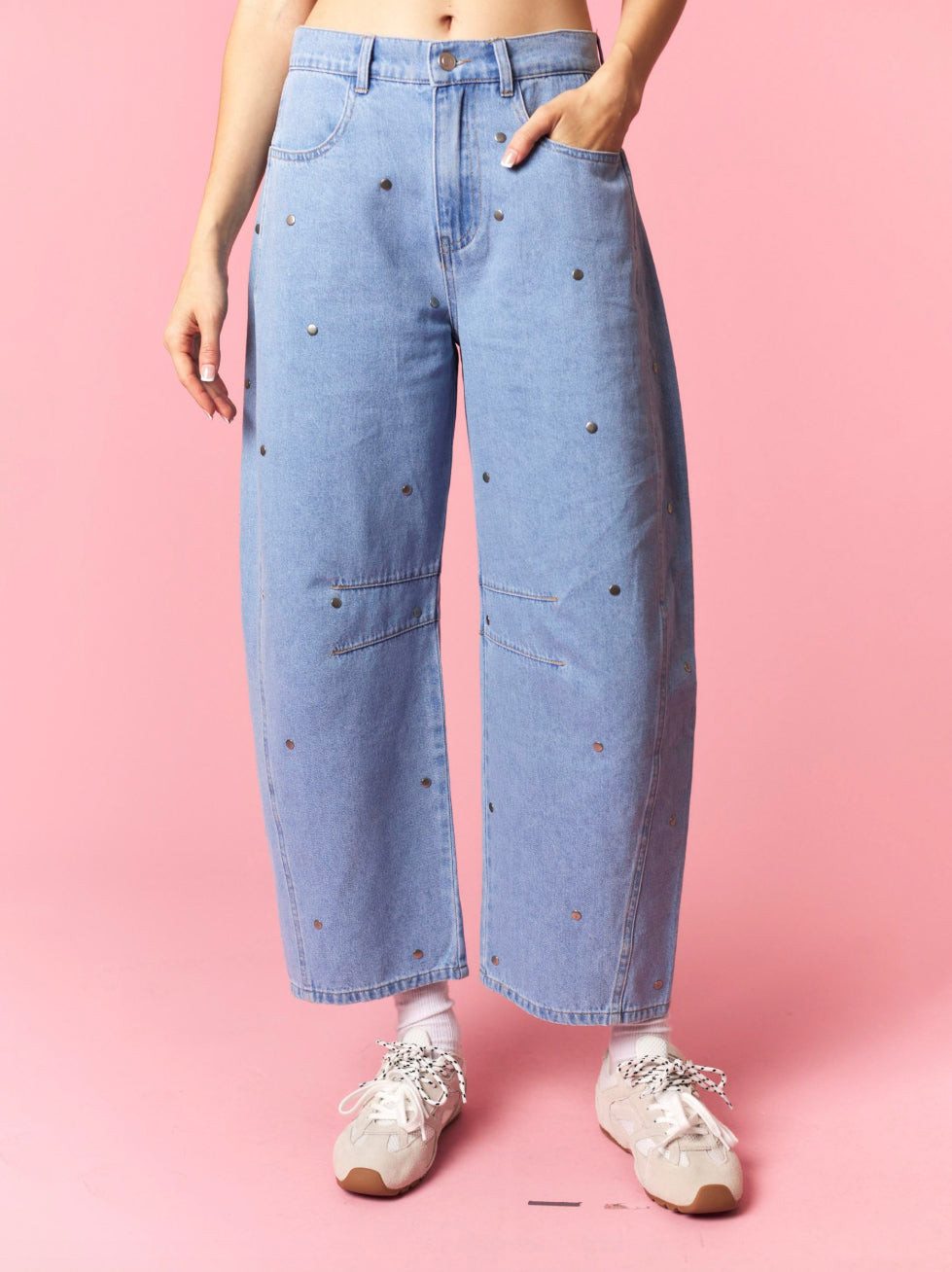 Stella Stud Barrel Jeans