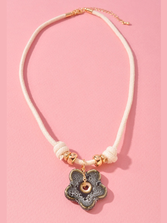 stevie flower corded necklace