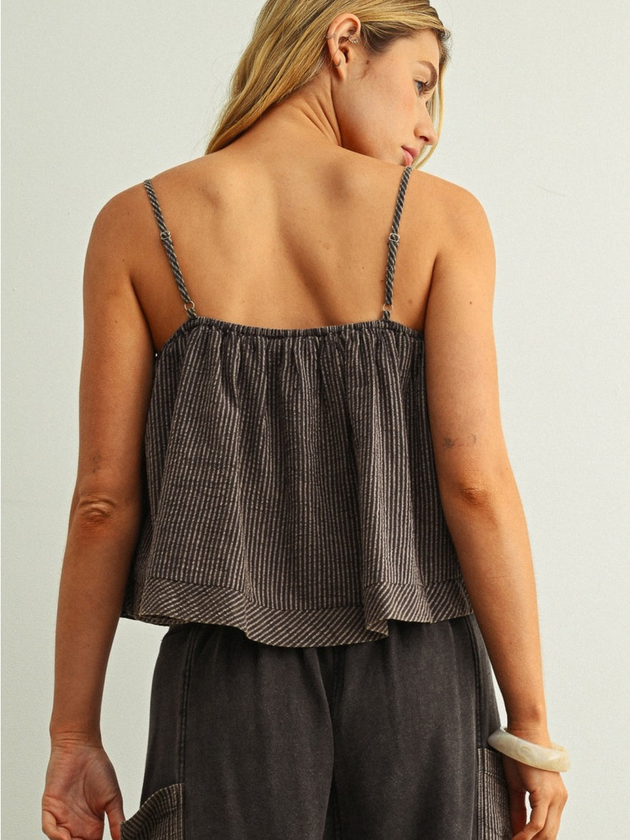 Stevie Striped Spaghetti Strap Top