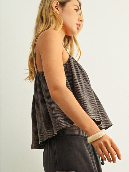 Stevie Striped Spaghetti Strap Top