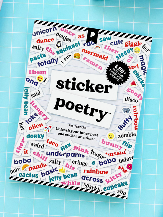sticker poetry book: trendy