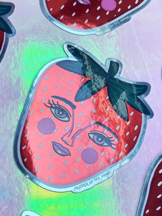 Strawberry Face Sticker