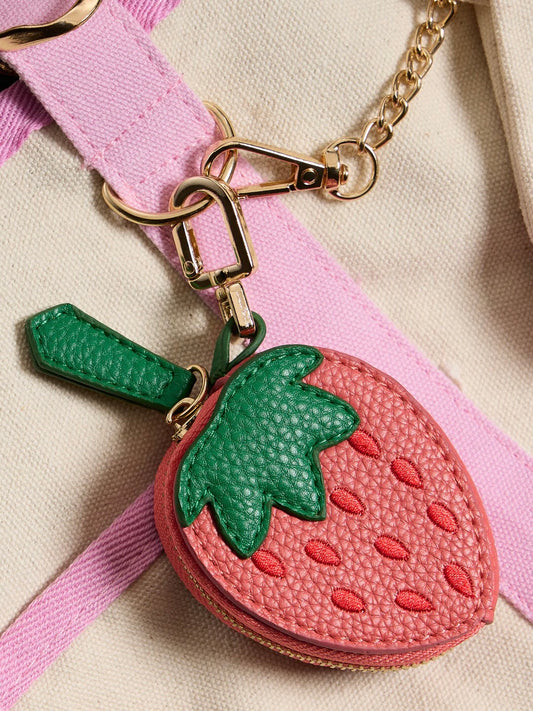 Strawberry Pouch Bag Charm
