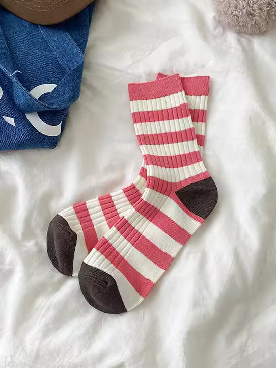 Strawberry Retro Stripe Socks