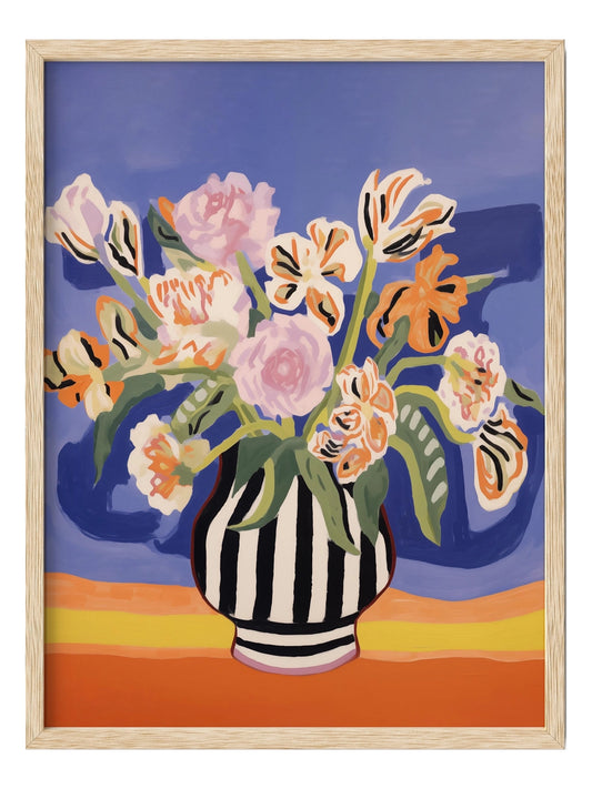 Stripe Vase Art Print