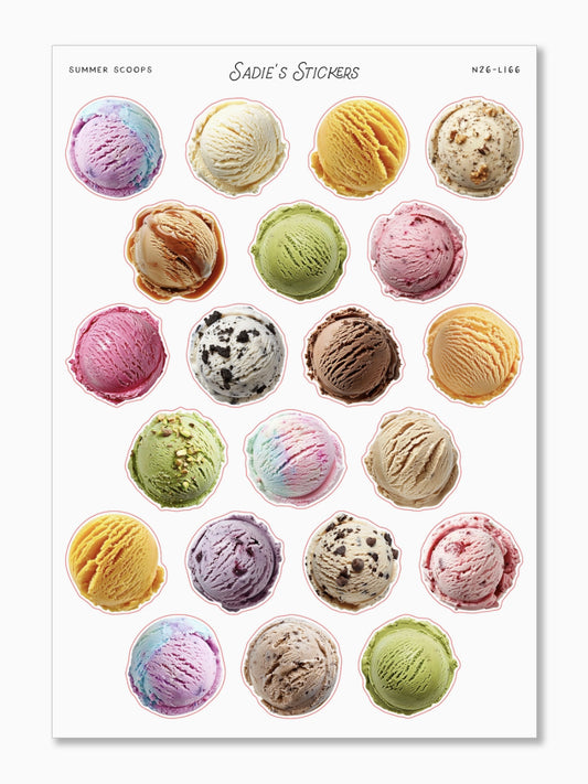 Summer Scoops Sticker Sheet