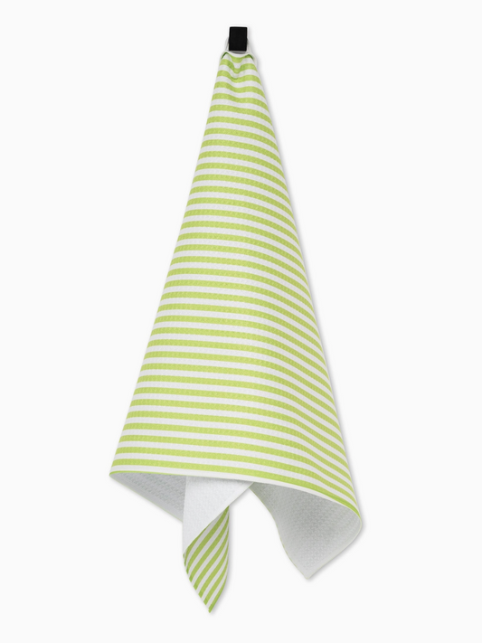 summer stripe green tea towel