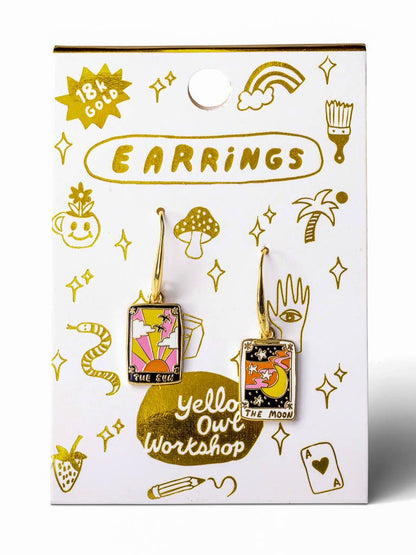 Sun & Moon Tarot Drop Earrings