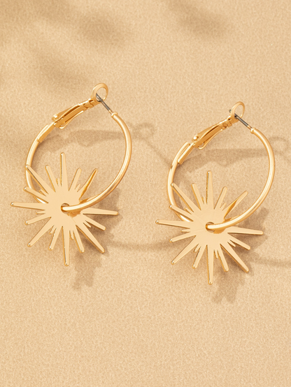 sunburst hoop earrings