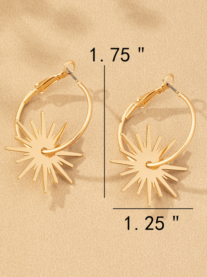 sunburst hoop earrings