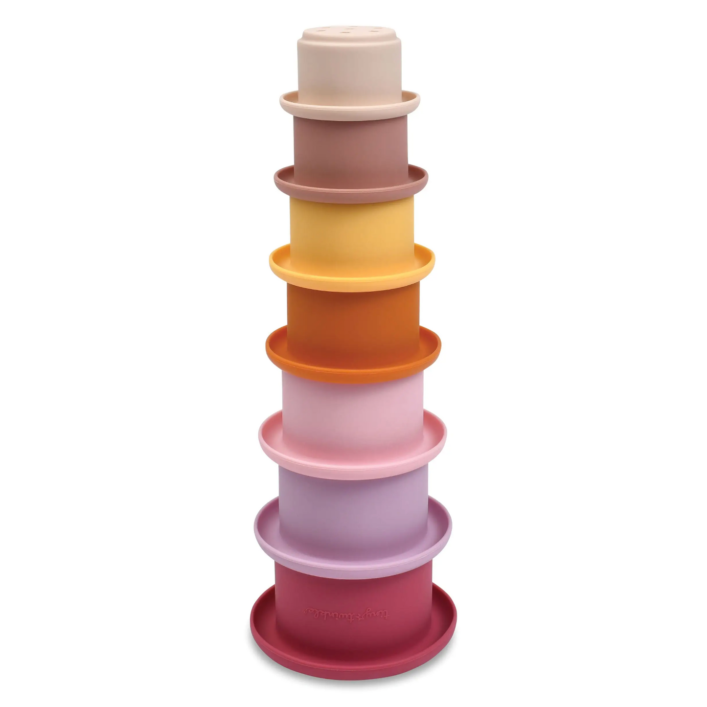 sunset silicone stacking cups