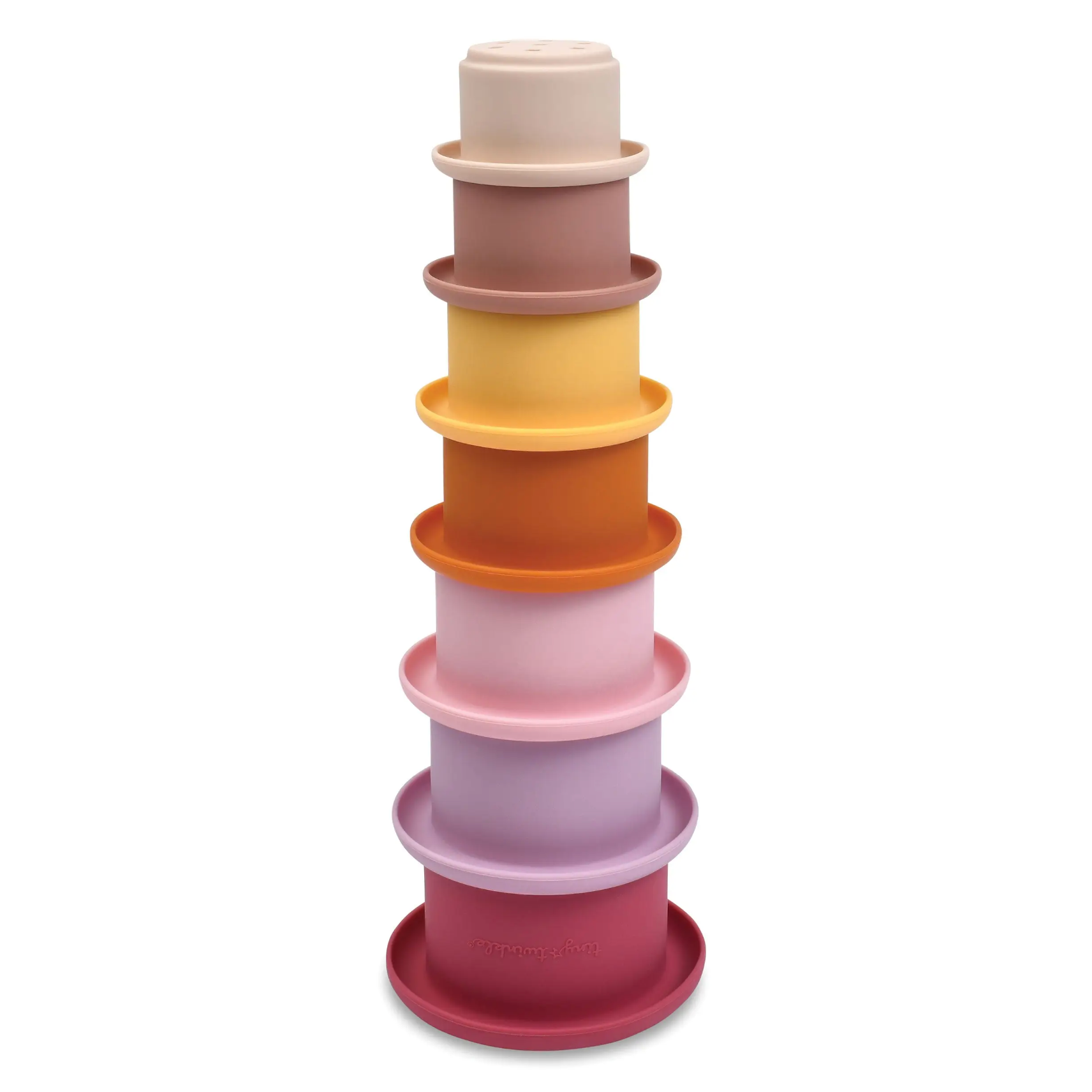 sunset silicone stacking cups
