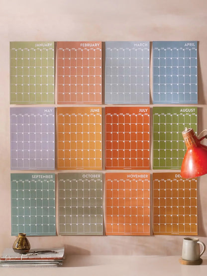 Surf Monthly Undated A4 Wall Calendar