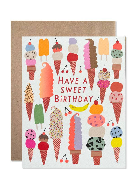Sweet Ice Cream Birthday Card