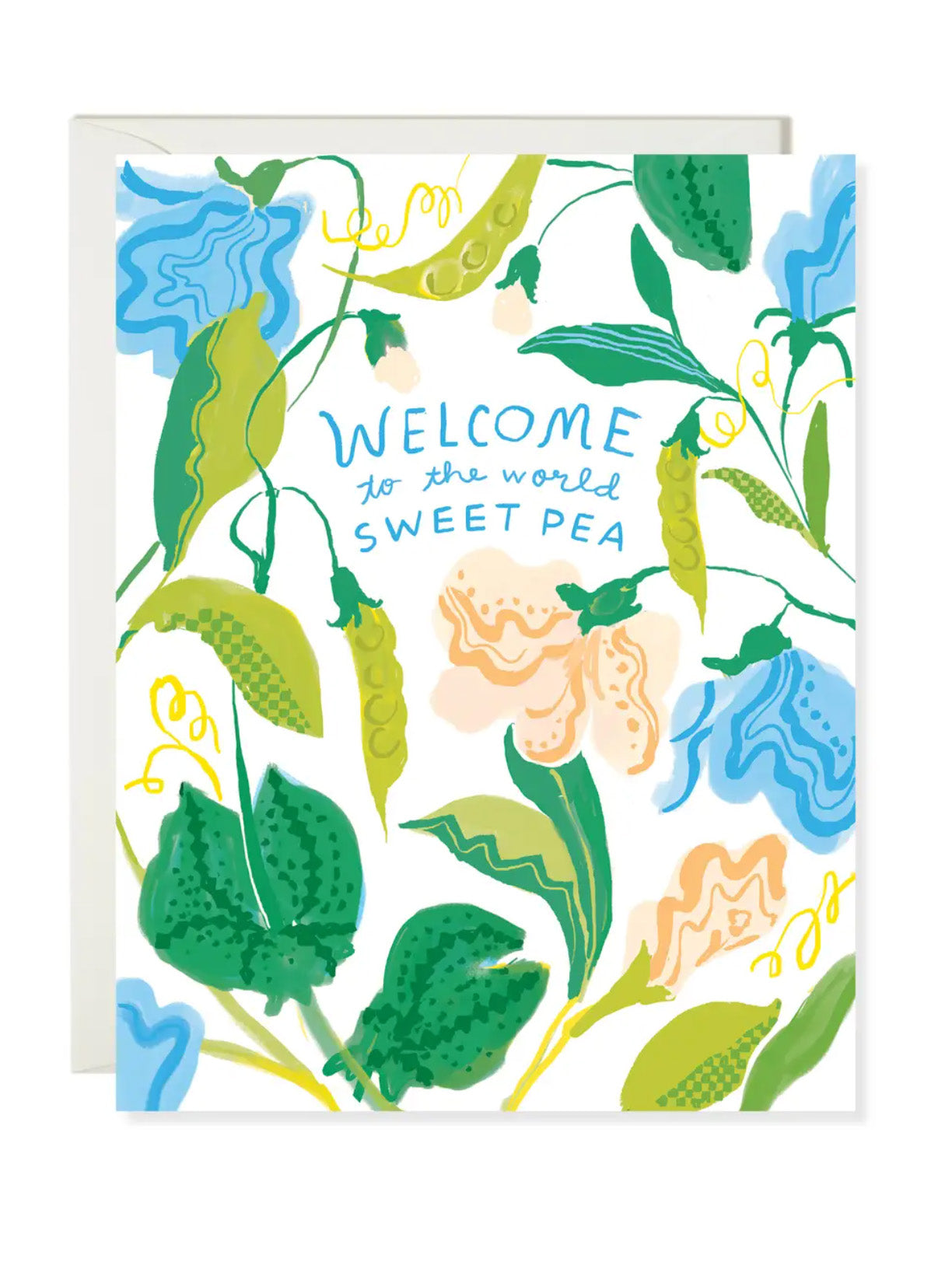 sweet pea baby card