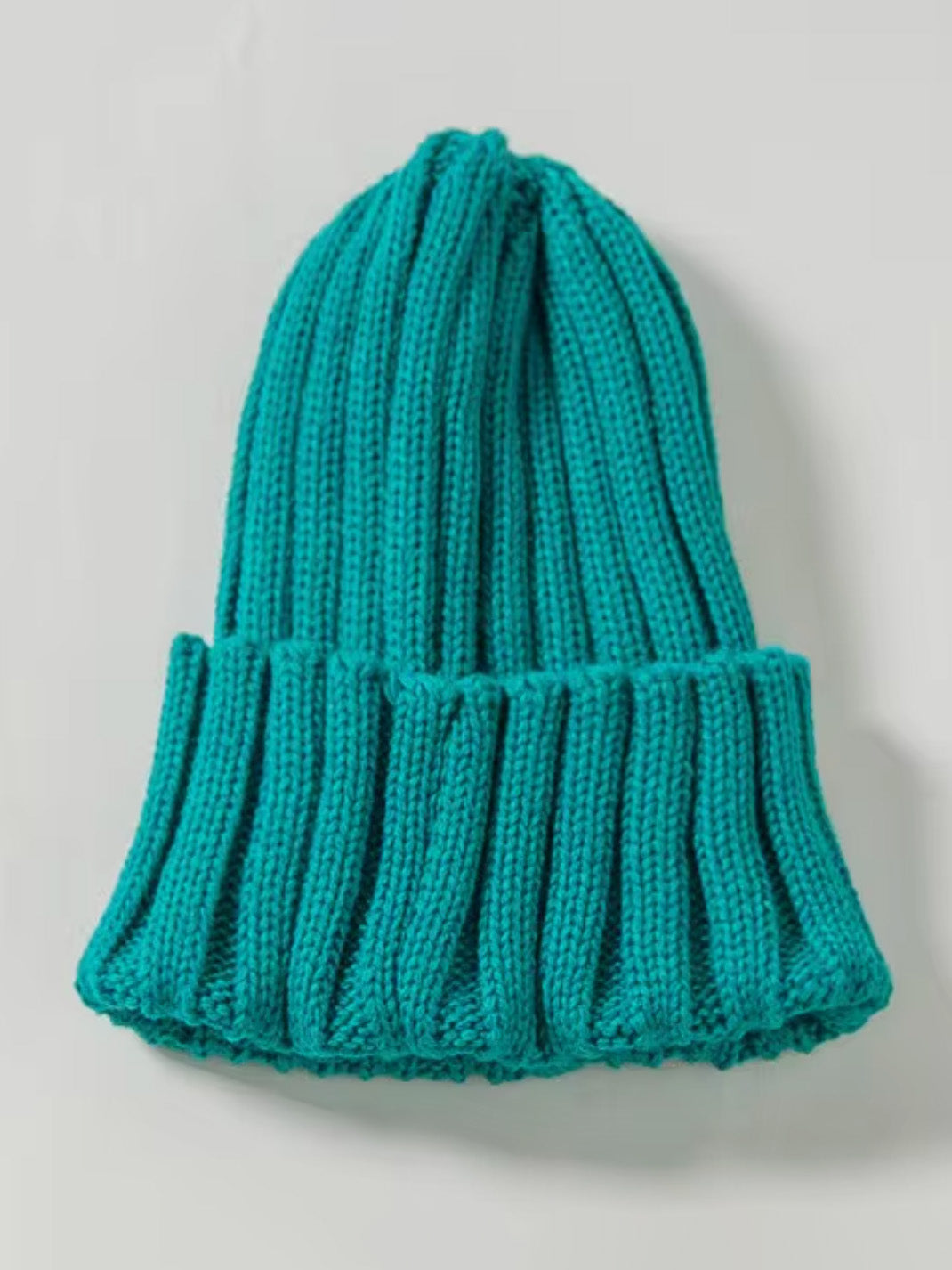 teal cozy toddler beanie