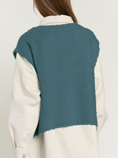 Teal Knit Sweater Vest