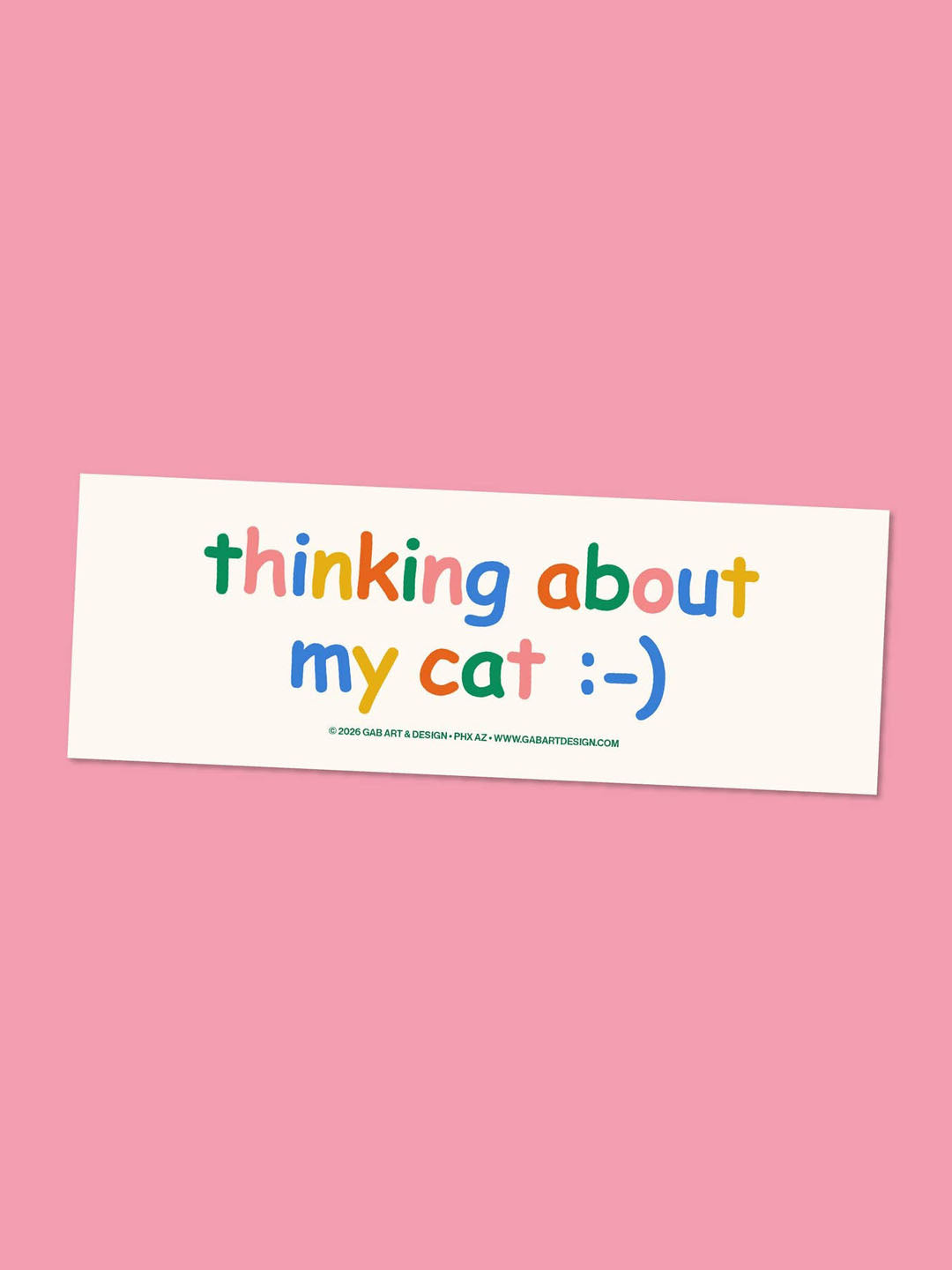 Thinking About My Cat Bumper Sticker/Magnet