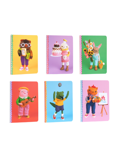 tiny journals cat rabbit