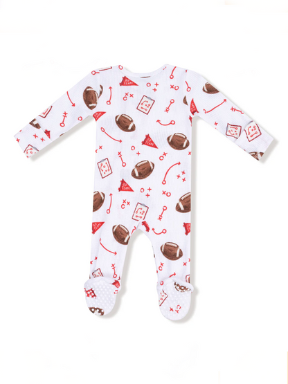 touchdown time zipper romper