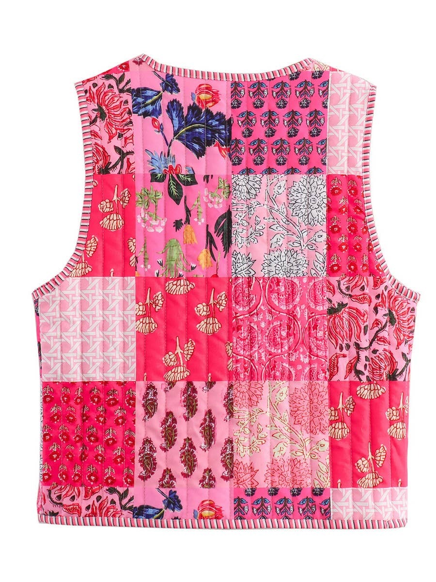 Toulouse Patchwork Reversible Quilted Vest