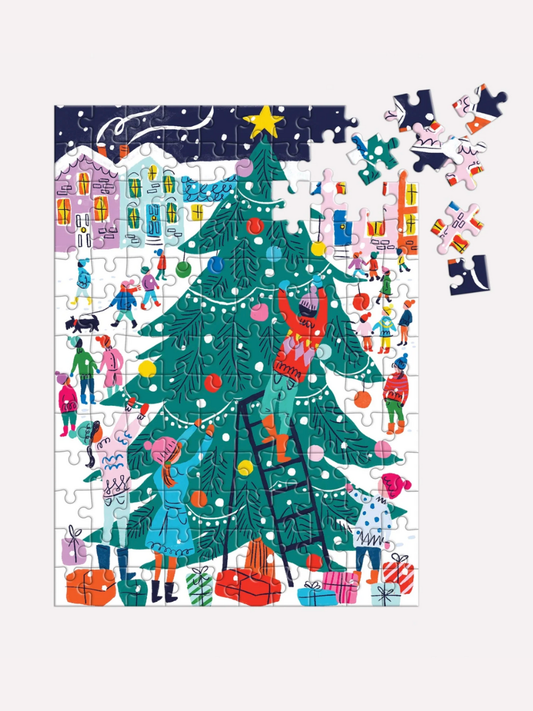 tree decorating puzzle ornament