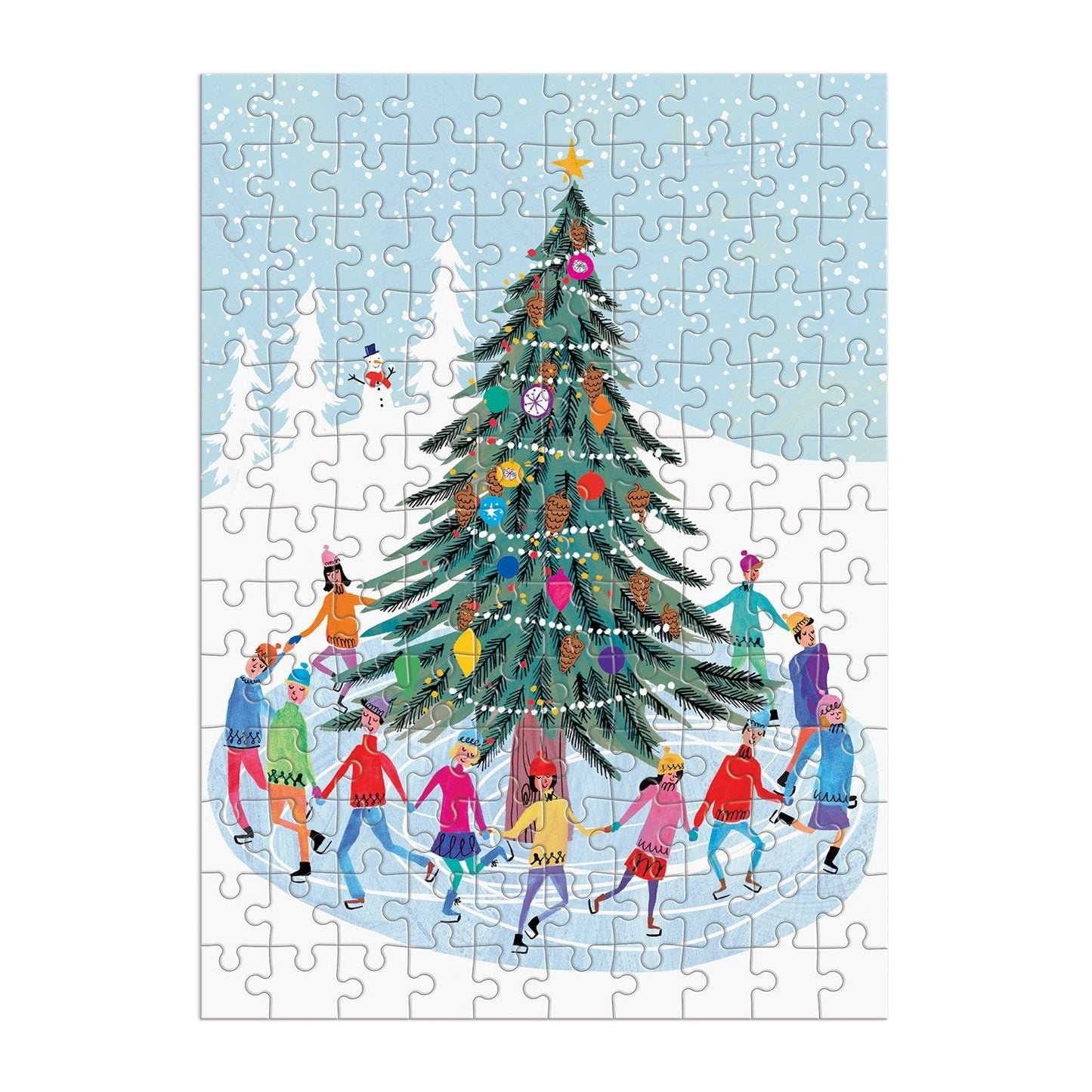 Tree Skaters Puzzle Ornament