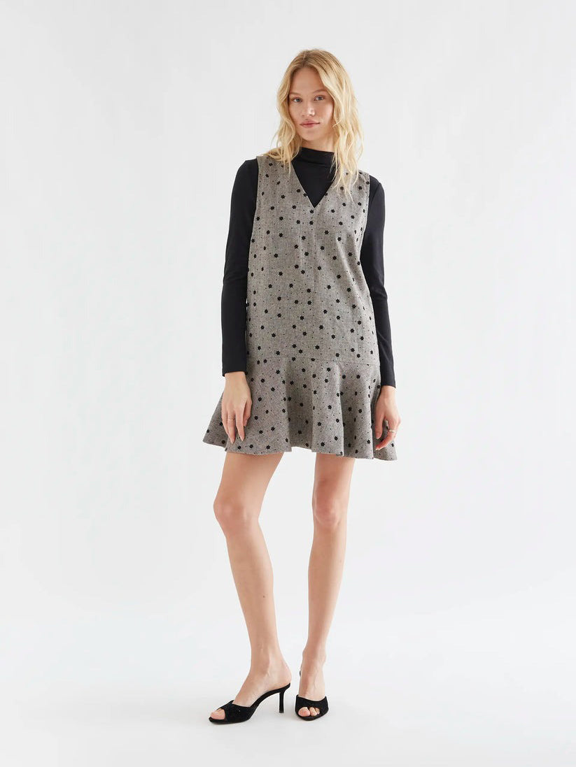 Tweed Flower Mini Dress