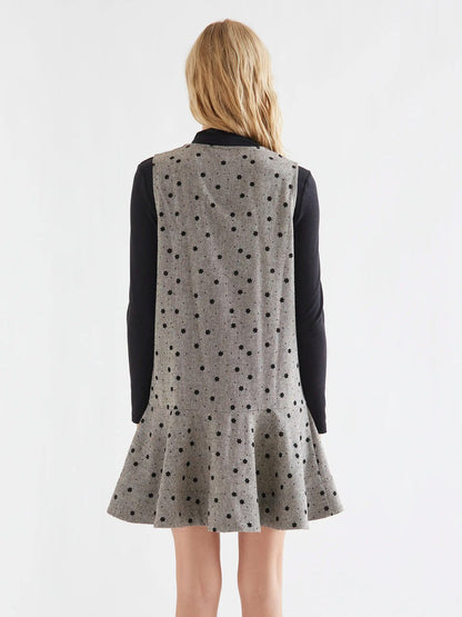 Tweed Flower Mini Dress
