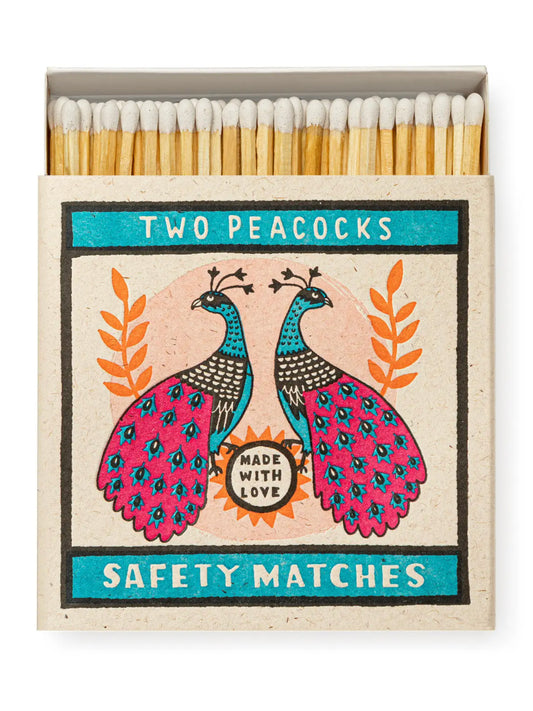 two peacocks matchbox