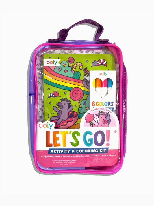 unicorn candy town let's go! activity + coloring kit