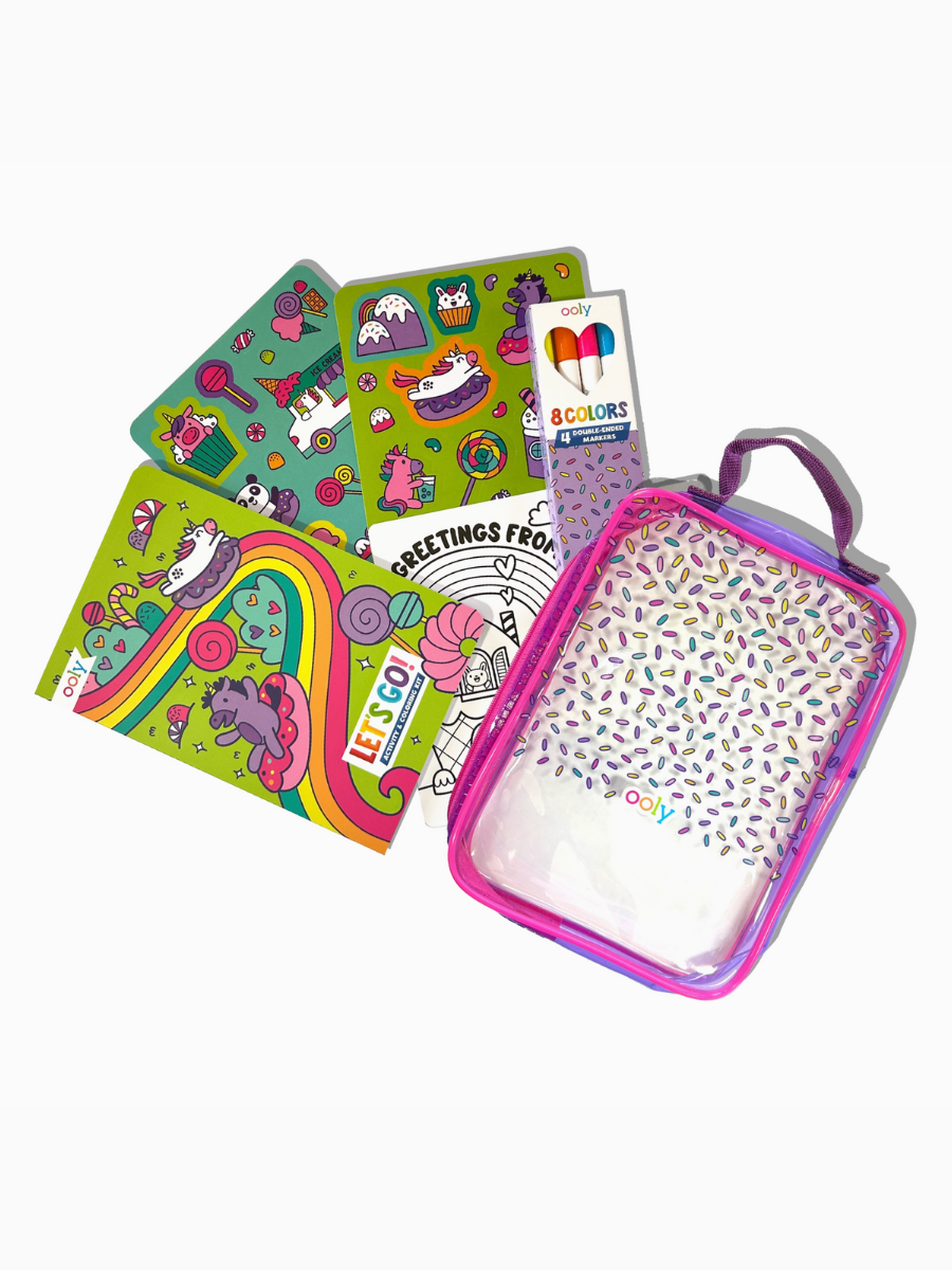 unicorn candy town let's go! activity + coloring kit