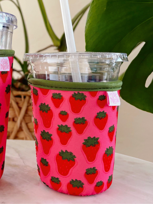 very strawberry drink sleeve