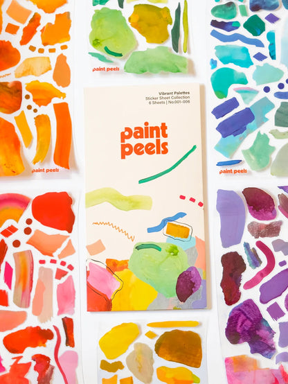 Vibrant Palettes Paint Peels Sticker Sheet Set