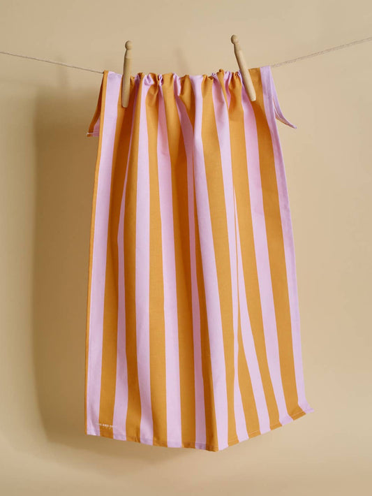 Violet Orange Stripe Tea Towel