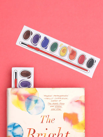 watercolor paint tray bookmark