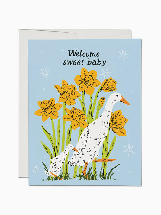 Welcome Baby Goose Card
