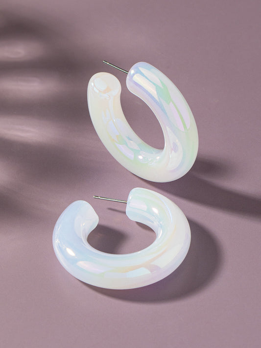 white chromatic hoops